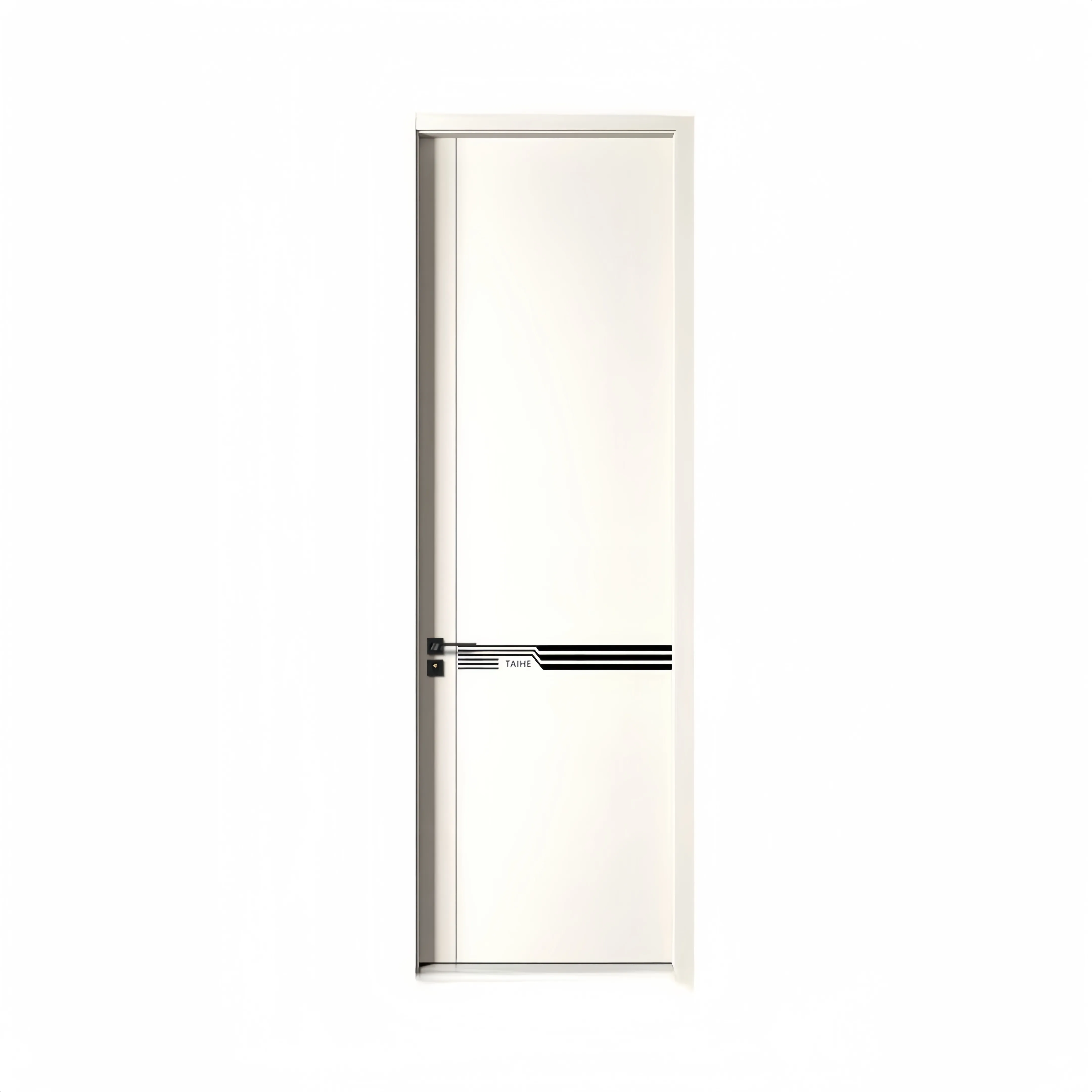 Discount and high quality luxury panel decorated solid wood figure for frame lacquered white door