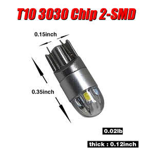 AMS T10 <span class=keywords><strong>Socket</strong></span> W5W 194 168 3030 Chip 2 SMD Luces de estacionamiento de automóviles Blanco Auto Led Interior Lámpara de techo Bombilla trasera Accesorios de luz de coche - Product Image 2