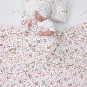 Siêu mềm mượt Vườn Ươm ném chăn 2-lớp bông tre Jersey Comforter cho trẻ sơ sinh Toddler dệt kim mô hình hoạt hhoạ-bé - Product Image 3