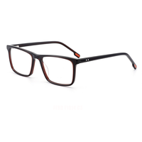 Monture de lunettes unisexe personnalisable en acétate gris transparent, pour hommes et femmes, adaptée aux visages en forme de losange, avec motif imprimé