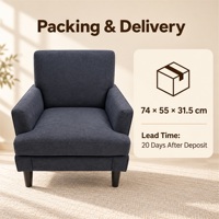 Fauteuil rembourré à dossier haut