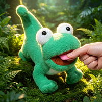 Peluche de gecko verte mignonne, douce et moelleuse, avec de grands yeux, jouet en peluche de reptile de dessin animé pour enfants, cadeau d'anniversaire, décoration de la maison