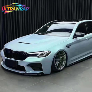 Vinilo para Rotulación de Coches al por Mayor PET TPU Fundido HD Satinado Mate Fantástico Azul Niebla Dorado 1.52X17M/5X59FT Rollo Completo Ideal para Coches - Product Image 1