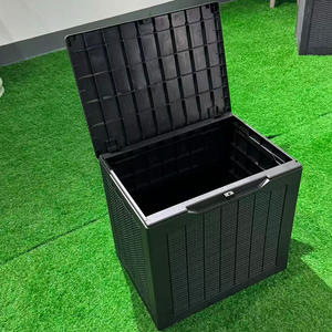 गार्डन 118l वेदरप्रूफ रतन प्रभाव लॉयोग्य भंडारण बॉक्स आउटडोर - Product Image 4