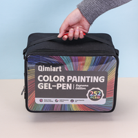 Ensemble de stylos gel acrylique Languo 252 couleurs, pointe de 0,6 mm, comprenant des encres bleues, rouges et vertes pour le dessin et la peinture