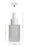 Bouteille en verre d'huile essentielle de gel de 15ml 30ml avec compte-gouttes