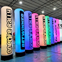 La colonne lumineuse changeante gonflable de publicité Offre Spéciale extérieure a mené le tube de foudre de pilier pour le club