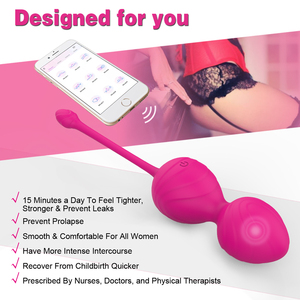 Giocattolo Sessuale Femminile con 10 Vibrazioni, Palline di Kegel in Silicone per Rafforzamento del Pavimento Pelvico, Controllo Wireless tramite APP - Product Image 6