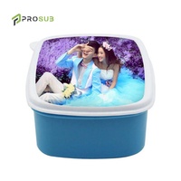 Boîte à Lunch Sublimation Prosub avec Plaque en Aluminium, Boîte à Lunch Vierge en Plastique Rectangulaire pour Sublimation