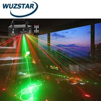 WUZSTAR - 9 Eye RGBW Disco Laser Light, DJ Party Projector