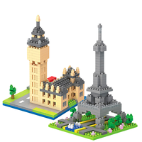 Taj Mahal Building Tower Toy Jeu de blocs ABS de 40 pièces pour l'assemblage éducatif Kit de construction de modèles miniatures