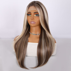 2025 Hot Sale 13*5 Front <strong>Wig</strong> Fashion Temperament Golden Brown Gradient Straight Hair <strong>Wig</strong> in the Future Daily Wear SM9123B - Product Image 6