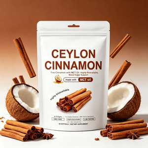 Cápsulas Blandas de Canela de Ceilán Orgánica de Alta Potencia con Aceite MCT, 30 Cápsulas Blandas, Suplemento Dietético para la <span class=keywords><strong>Salud</strong></span> Antioxidante y Metabólica - Product Image 1