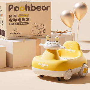 Coche eléctrico Poohbear Mini para niños pequeños de 2 a 4 años, juguete unisex con control remoto - Product Image 1