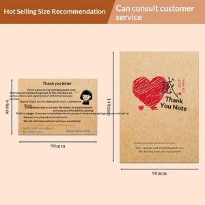 Cartes de remerciement personnalisées en papier kraft épaissi avec impression haute définition pour les entreprises, les hôtels et le service après-vente avec conception gratuite - Product Image 4