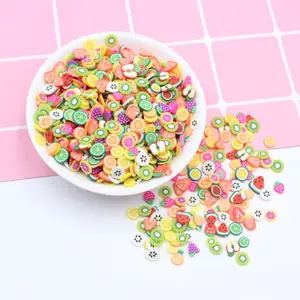 H437 Fancy DIY 5ミリメートルSlime Supplies Charms Accessories Polymer Clay Fruit SliceためDecoration