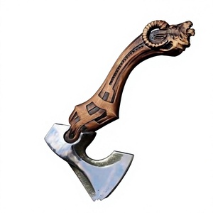 Hacha Táctica Tomahawk de Acero Inoxidable Hecha a Mano con Mango de Madera, Precio al por Mayor, para Camping y Uso Industrial - Product Image 4