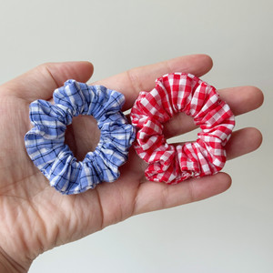 Mini coleteros de 10 cm para muñecas, bonitos lazos elásticos florales a cuadros para el pelo, para pelucas de muñecas de peluche Zsiga Crybaby, venta al por mayor - Product Image 4