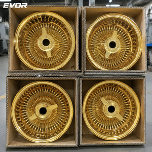 Jantes EVOR Wire Wheels 13x7 Rev 100 à 5x114.3, jantes de 13 <span class=keywords><strong>pouces</strong></span>, couleur or - Product Image 2