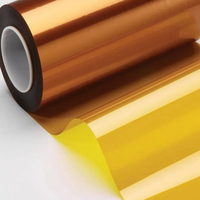 Cinta de Poliimida Ámbar de 0.05mm, 500V, Aislamiento Eléctrico, Resistente al Calor, Película de PI, Cinta Kapton para Envoltura de Bobinas de Transformadores