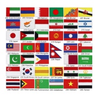 Usine en gros petit pays drapeau broderie fer sur sergé pays asiatique drapeau patchs