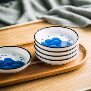 Plato de inmersión de porcelana de forma redonda comercial japonés de cerámica, cuenco pequeño para Postres, plato para aperitivos, plato pequeño para condimentos vegetales - Product Image 4