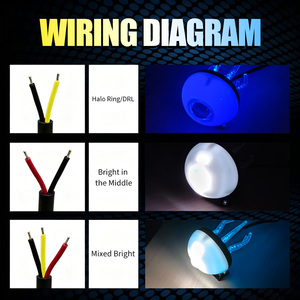 Faro LED para Motocicleta JHS Angel Eye RGB con Diseño de Medusa, Luz <span class=keywords><strong>Antiniebla</strong></span>, Mini Luz Auxiliar de Conducción para Scooter - Product Image 4