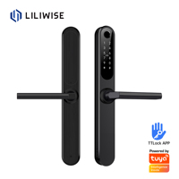 Serrure de porte intelligente Liliwise étanche Alexa en aluminium et acier IP66, serrure électronique à empreintes digitales, serrure intelligente Ttlock avec Wifi