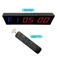 Jam tangan Digital LED 1.8 inci profesional Stopwatch hitung mundur portabel jam Interval latihan dalam ruangan pengendali jarak jauh Timer Gym untuk