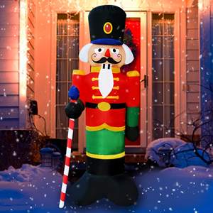 Ready to Ship 8ft Inflatable <strong>Nutcracker</strong> with LED Lights Blow up Xmas Inflatables Inflatable Nativity Jesus for Outdoor - Product Image 1