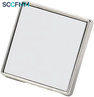 SCCFMM 60 piezas Botones de sublimación para transferencia térmica, base en blanco para coser, para manualidades DIY