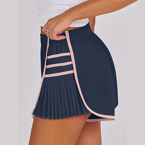 Shorts de tennis plissés pour femmes, séchage rapide, taille haute, avec cordon de serrage, jupe-<span class=keywords><strong>short</strong></span> athlétique pour la course, le yoga, le golf, vêtements de sport décontractés - Product Image 3