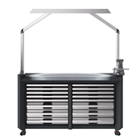 Établi d'atelier professionnel avec étau en acier forgé de 125 mm Turbo-chargeur Fer robuste Hauteur réglable pour le stockage d'outils