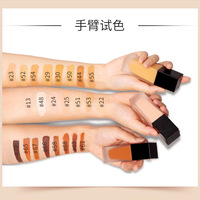 Poudre illuminatrice personnalisable avec votre logo, crème solaire minérale, résistante à l'eau, marque privée, couvrance totale, sans huile, liquide, teinte foncée