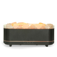 Humidificador Ultrasónico Creativo con Llama de Roca, Luces de Colores, Aromaterapia, Uso en Interiores, Escritorio, Venta Directa de Fábrica