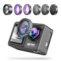 Caméra d'action 5K 30FPS 4K 60FPS 48MP vidéo EIS 170 degrés avec objectif de filtre en option caméra de sport WiFi avec télécommande