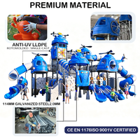 Ensemble de jeux d'extérieur pour enfants certifié CE/ASTM, toboggan commercial sur le thème de l'hélicoptère, résistant aux UV, robuste