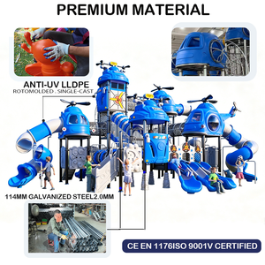 Ensemble de jeux <span class=keywords><strong>d</strong></span>'extérieur pour enfants certifié CE/ASTM, toboggan commercial sur le thème de l'<span class=keywords><strong>hélicoptère</strong></span>, résistant aux UV, robuste - Product Image 2