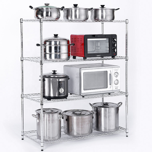 Capacité de chargement supérieure Étagère en acier 5 niveaux Nsf <span class=keywords><strong>Metro</strong></span> Office Rayonnage de stockage industriel en fil métallique finition chromée - Product Image 4