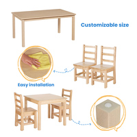 Muebles Escolares de Diseño Moderno para Aulas, Incluyendo Mesas, Sillas y Estanterías Abiertas para Áreas de Aprendizaje en Jardines de Infancia y Preescolares