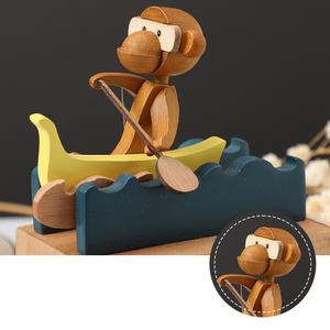 Venta caliente caja de música de madera creativa canción de cuerda hecha a mano para cumpleaños Navidad regalo del Día de los niños - Product Image 3