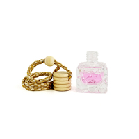 Petit diffuseur d'huiles essentielles portable pour voiture, mini flacon en verre avec couvercle en bois et bouchon à vis, 10 ml