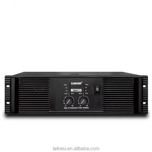 LAIKESI AUDIO Professional Stereo Class H 2 Channel Metal Power Amplifier for Sound System with 400W-3000W Power