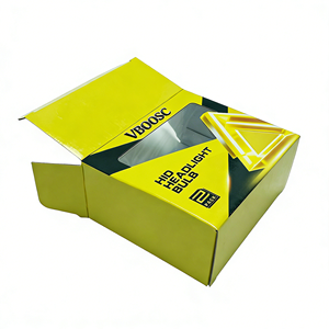 กล่องบรรจุภัณฑ์หลอดไฟ LED แบบสั่งทำพร้อม<span class=keywords><strong>หน้าต่าง</strong></span> ซับในฟองน้ำ ลายนูน และเคลือบด้าน สำหรับจัดแสดงหลอดไฟ - Product Image 3