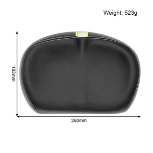 Schwarzes reflektieren des breites Fahrrad kissen polster Bequemer atmungsaktiver weicher Fahrrads attel garantiert große Größe - Product Image 4