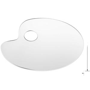 <span class=keywords><strong>Palette</strong></span> de <span class=keywords><strong>peinture</strong></span> en acrylique <span class=keywords><strong>transparente</strong></span>, pour artiste, en forme ovale, 15x25CM, haute qualité, livraison gratuite - Product Image 1