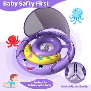 Piscine gonflable pour bébé avec auvent réglable et siège de sécurité, 6-36 mois - Product Image 2