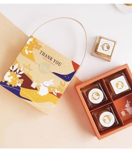 Mới đến Pastry Túi xách bao bì hộp quà tặng tùy biến sang trọng MOONCAKE Hộp Quà Tặng bán buôn MOONCAKE bao bì hộp - Product Image 5