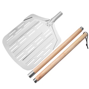 Nhà Sản Xuất Mới 12-Inch Đục Nhôm Bánh Pizza Vỏ Thìa Với Có Thể Tháo Rời Tay Cầm Bằng Gỗ Cho Baking Chuyển Hộp Đóng Gói - Product Image 3