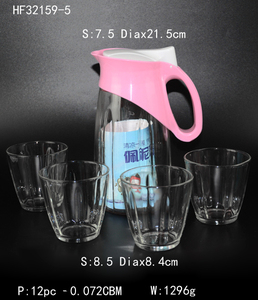 Thăng hoa Glass uống Bộ của nước trái cây bình và ly ly ly món quà Ấm đun nước Bộ có chứa nước <span class=keywords><strong>Jug</strong></span> và 4 cái 260ml Tumblers - Product Image 6